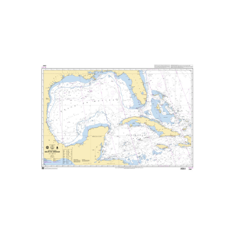 Shom C - 6761 - INT 401 - (fac-similé de la carte US 401) - Golfe du Mexique | Librairie Maritime Nautic Way