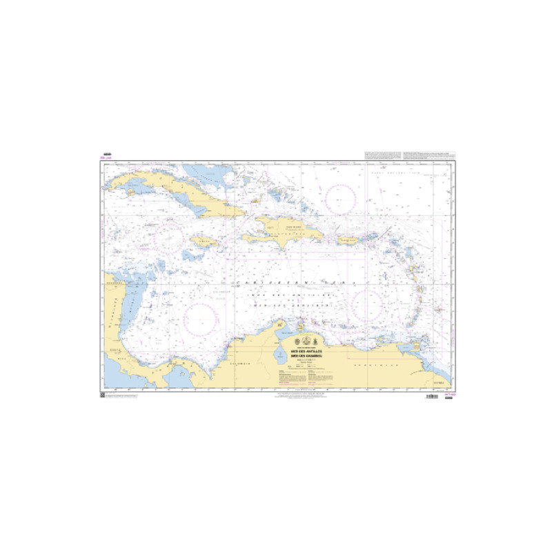 Shom C - 6898 - INT 402 - (fac-similé de la carte GB 4402) - Mer des Antilles (Mer des Caraïbes) | Librairie Maritime Nautic Way